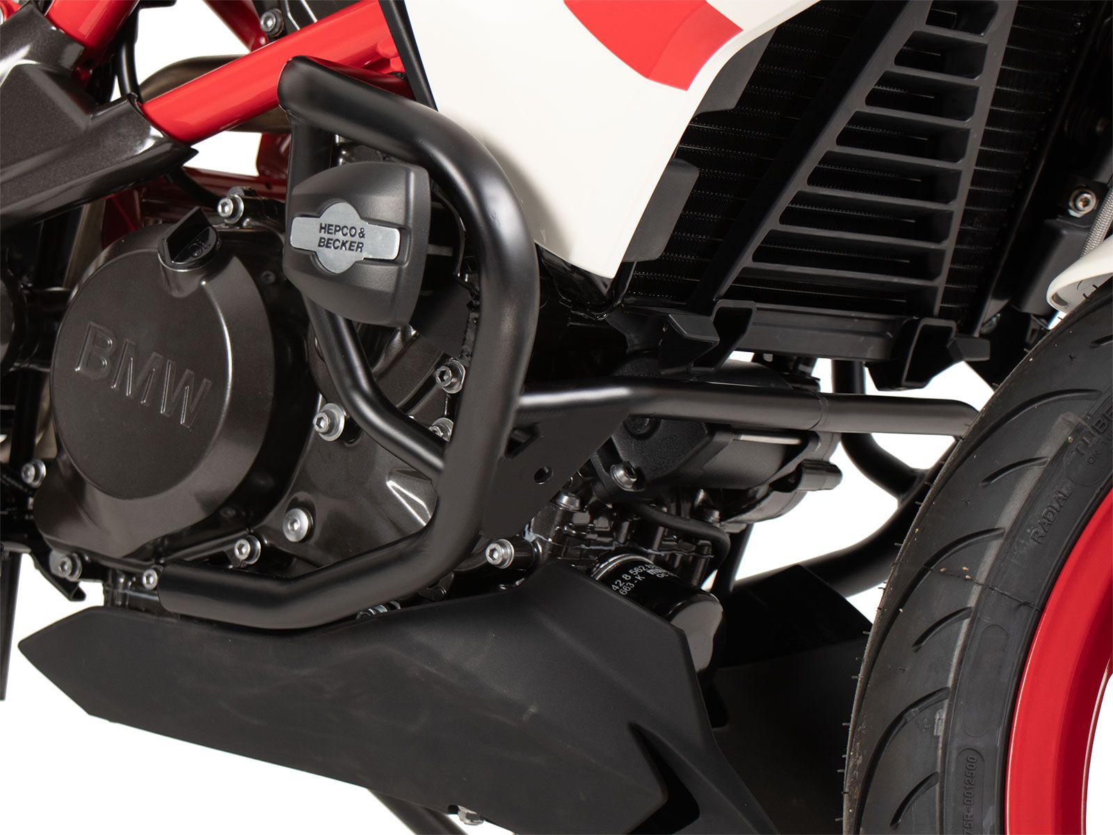 Engine guard incl. protection pad black for BMW G 310 R (16-) Hepco & Becker