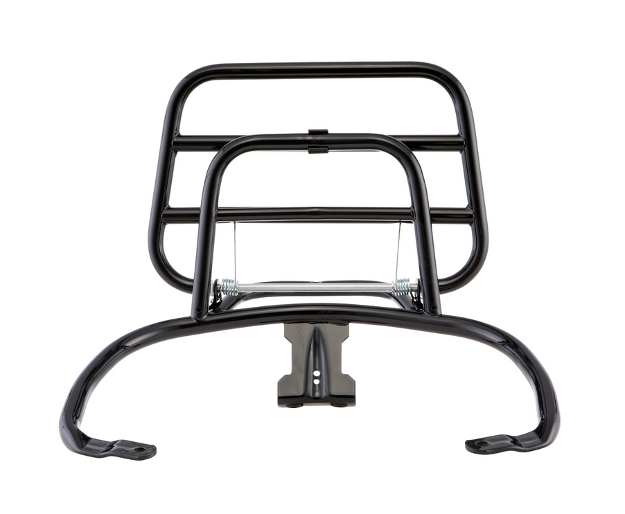 Rear luggage rack for Vespa Primavera /Sprint 50-150ccm, foldable, black glossy
