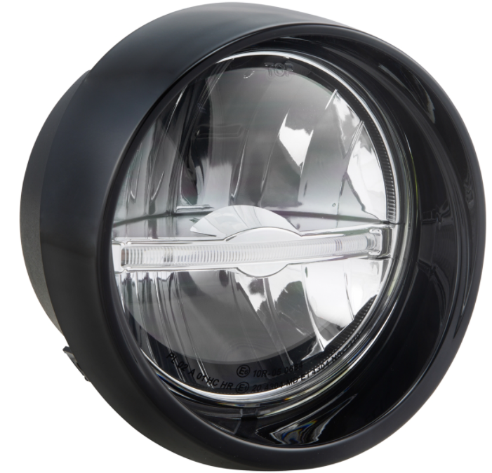 Headlight LED for Vespa Primavera 50-150ccm 2T/4T (-'18), black glossy