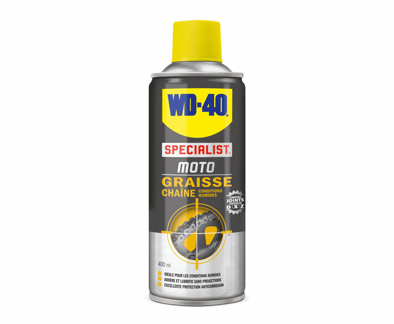 WD-40 Specialist® Motorcycle chain wax wet conditions - Spray 400ml