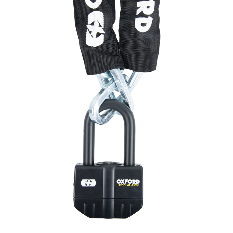 Oxford alarm lock Boss 16mm + chain 12mm X 1.2m