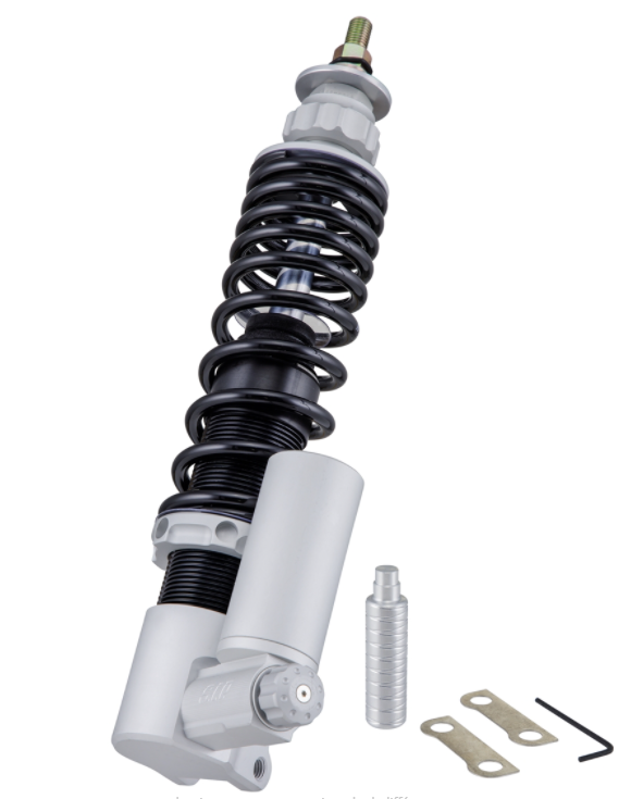 Shock absorber front for Vespa GTS/GTS Super/GTV/GT 60/GT/GT L 125-300ccm, silver matt