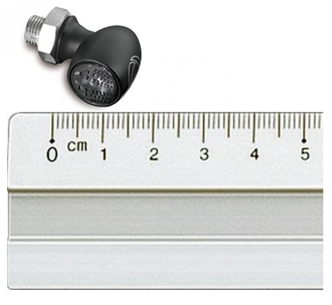 Kellermann turn signal, Atto Dark, aluminum, LED, V/H, L/R 12 V, black satin, M5x0,5x6,5