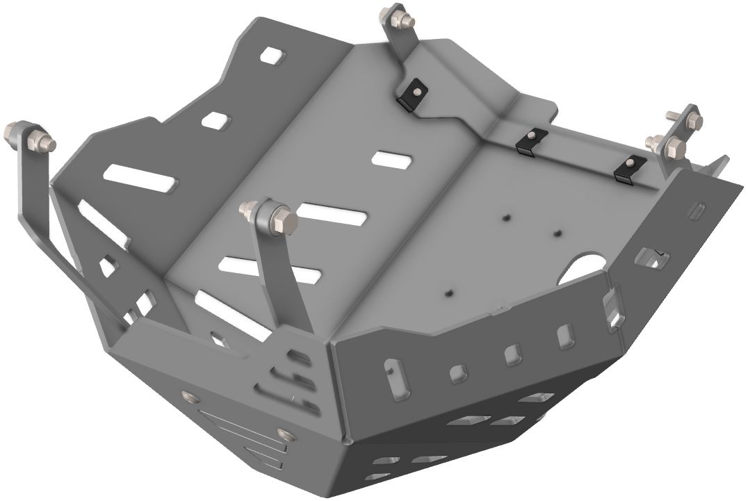 Aluminum engine protection plate for Honda XL 750 Transalp, black