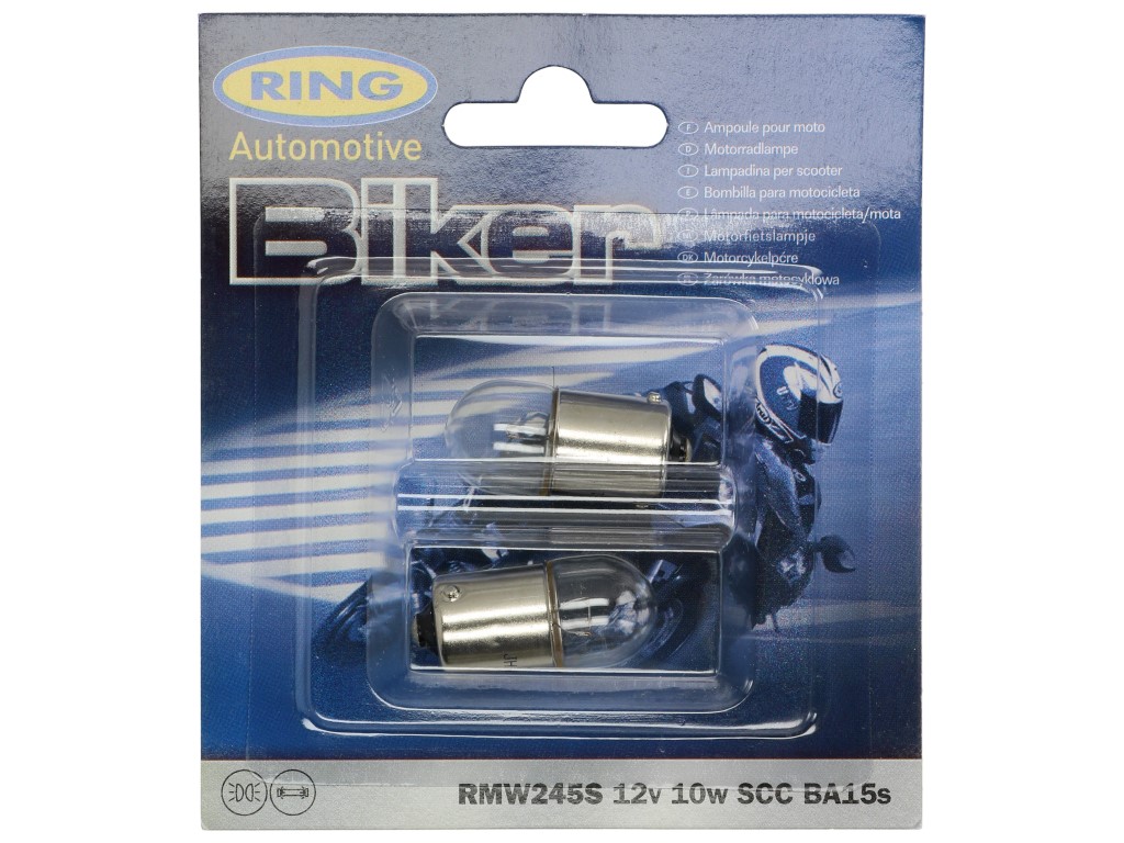 Ring bulb, incandescent lamp, 12 V, 10 W, BA15s