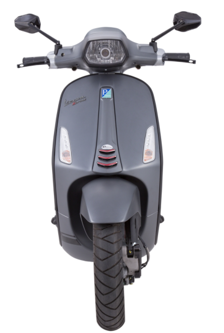 Connection piece mono slot leg shield black matt for Vespa Primavera/​Sprint 50-150ccm