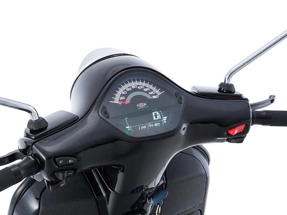 Tachometer/Speedometer for Vespa GTS/GTS Super/GTS SuperSport, i.e., 125-300cc (-'14), black