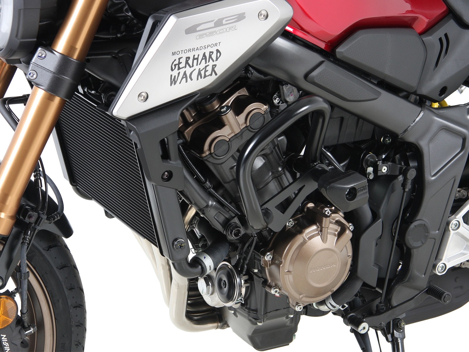 Engine guard incl. protection pad black for Honda CB 650 R (19-20) Hepco & Becker