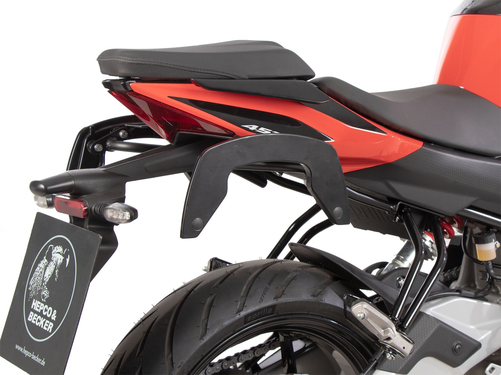 C-Bow side carrier black for Aprilia Tuono 457 (25- ) Hepco & Becker