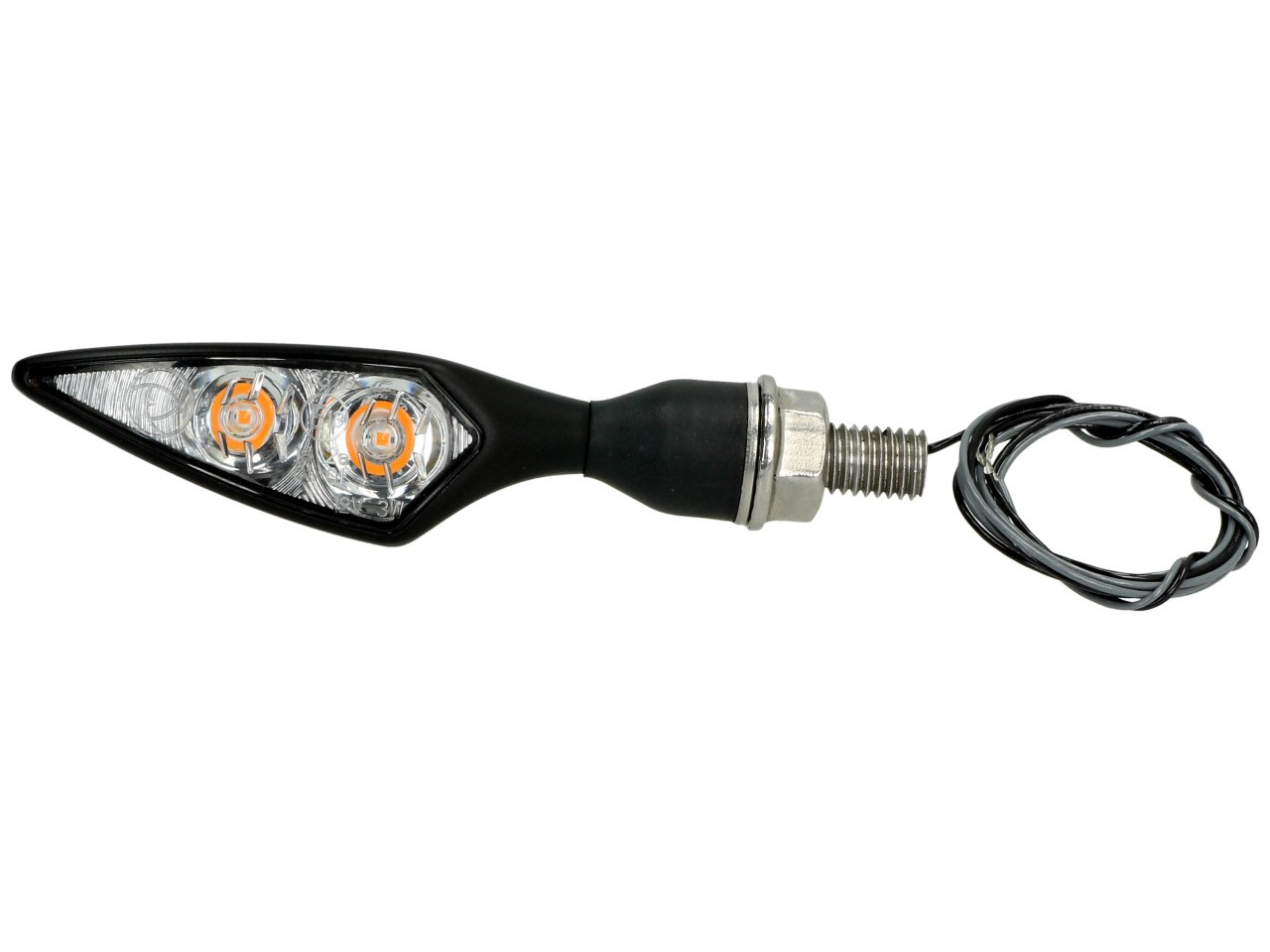 Kellermann turn signal, Rhombus Extreme, steel, LED, VR/HL, 12 V, black satin, M8x20, E-tested