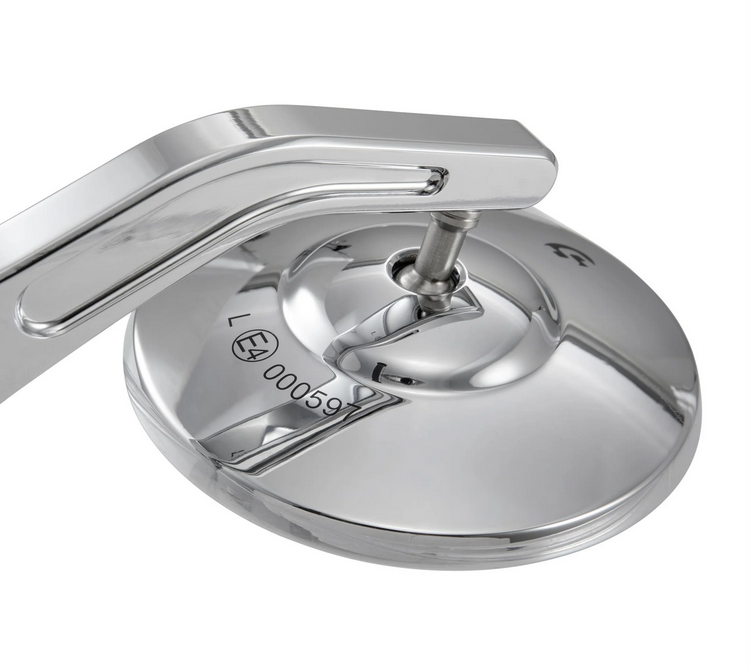 Handlebar end mirror for Vespa, left or right, round, chrome