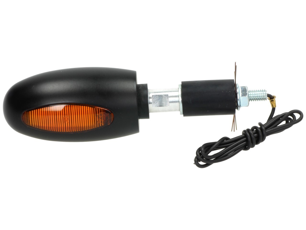 Kellermann turn signal, BL 1000 yellow, aluminum, halogen, VR/VL, 12 V, 21 W, black satin finish