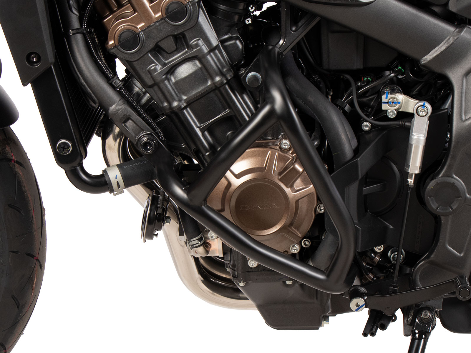 Engine guard "Solid" black for Honda CB 650 R E-Clutch (24-) Hepco & Becker