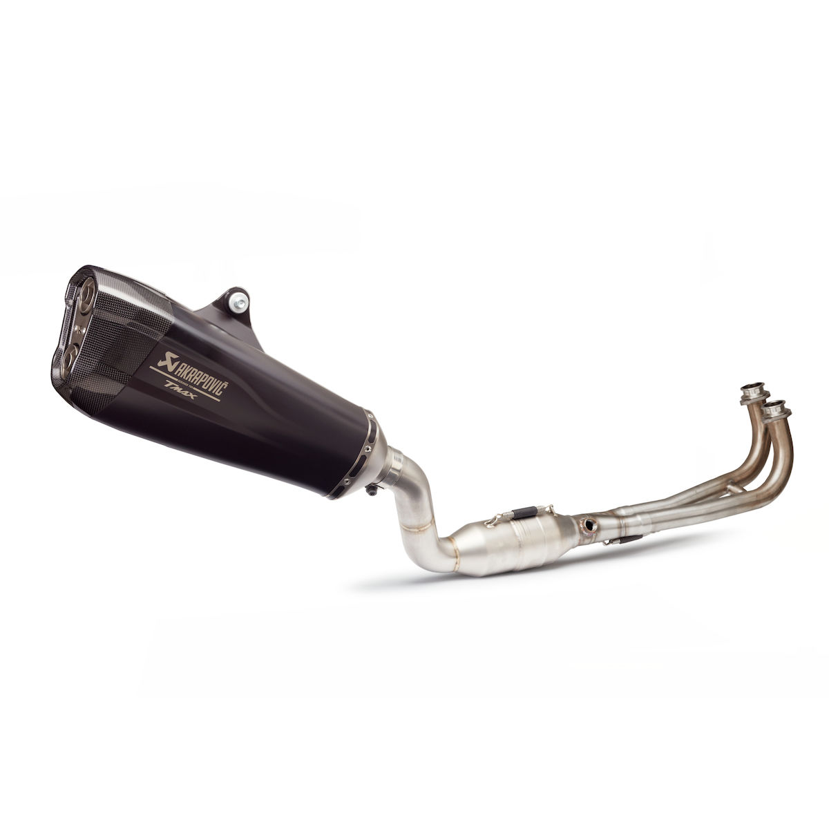 Complete system with black silencer for Yamaha T-MAX / SX / DX (Bj.17-) Akrapovic