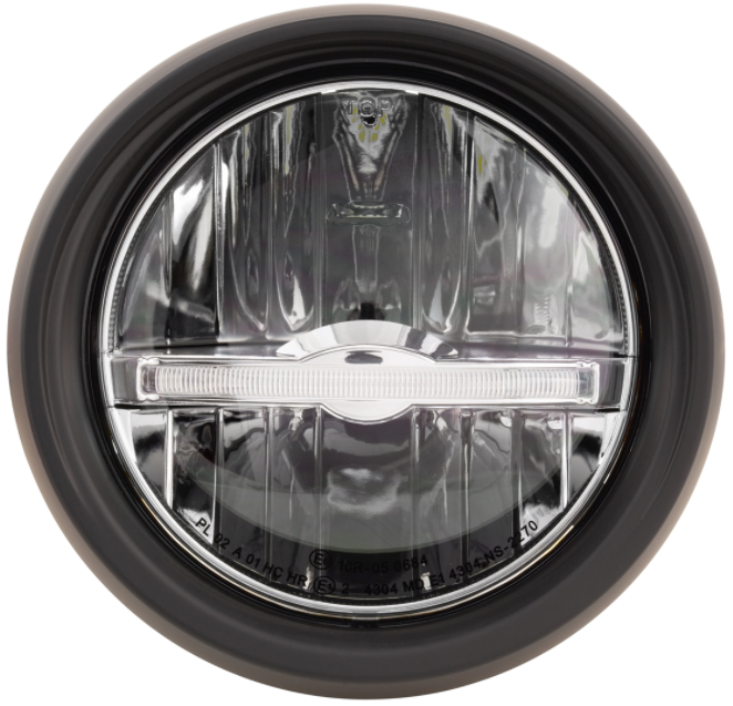 Headlight LED for Vespa Primavera 50-150ccm 2T/4T (-'18), black matt