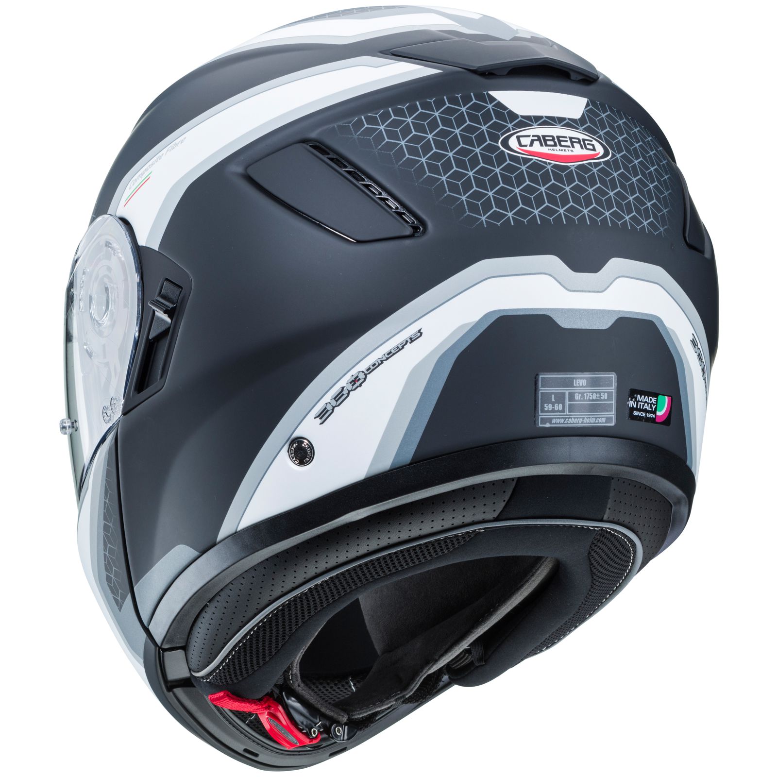 Caberg Helmet Levo Sonar, matte black / white anthracite