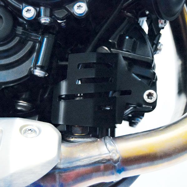 Lambda sensor cover for BMW F 850 GS (18-22), stainless steel, black