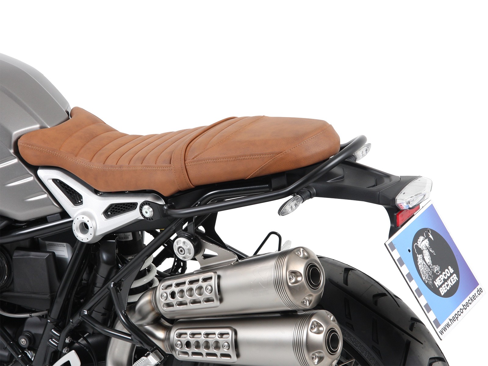 Passenger grab handle / railing black for BMW R nineT Urban G/S (17-23) Hepco & Becker