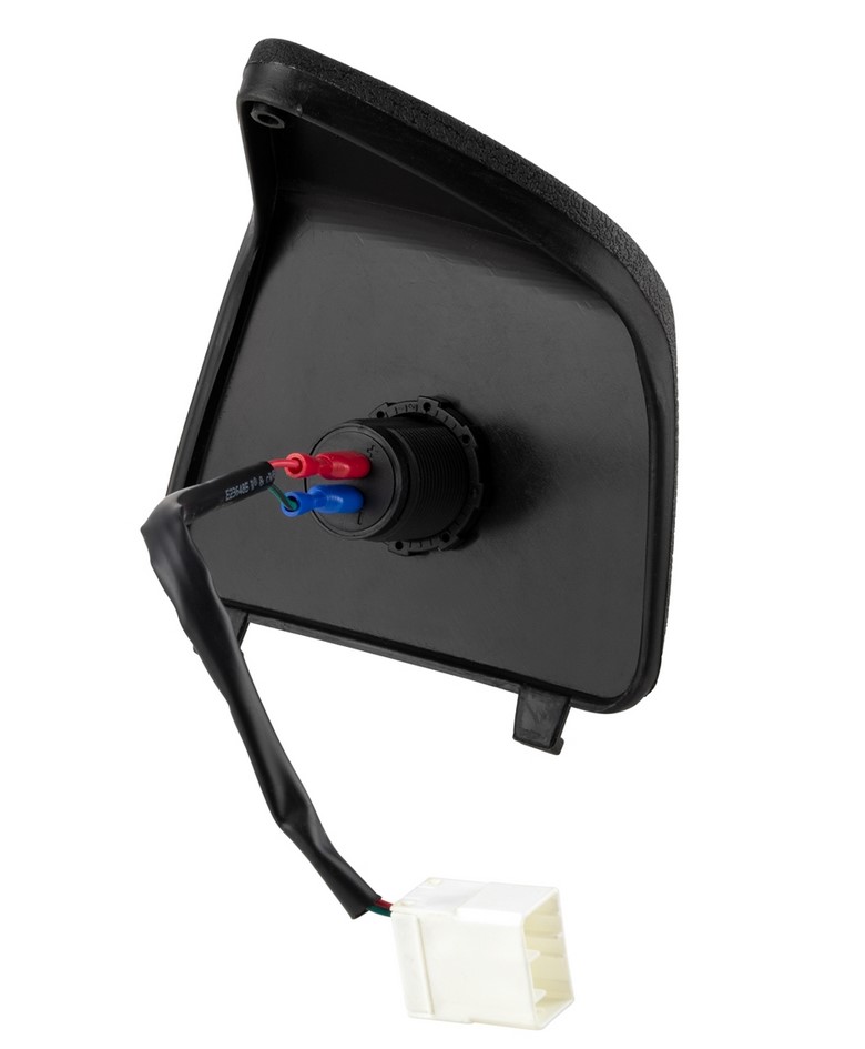 Luggage compartment cover left with USB connection for Vespa GTS/​GTS Super/​GTV/​GT, black