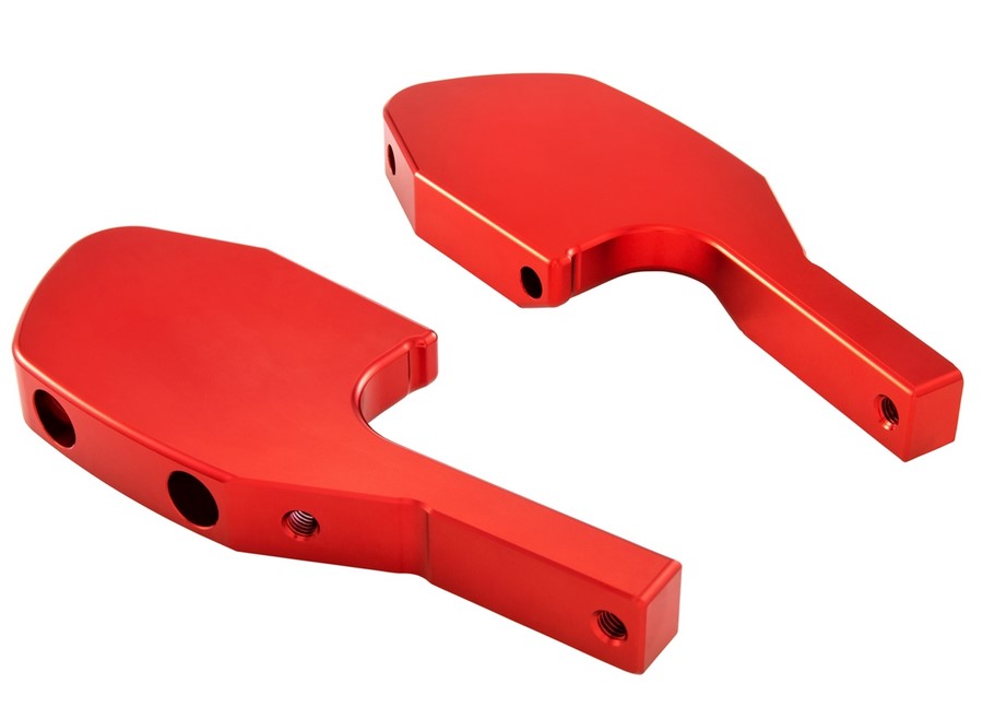 Footrest adapter pillion for Vespa GTS/GTS Super/GTV/GT 60/GT/GT L 125-300cc, red