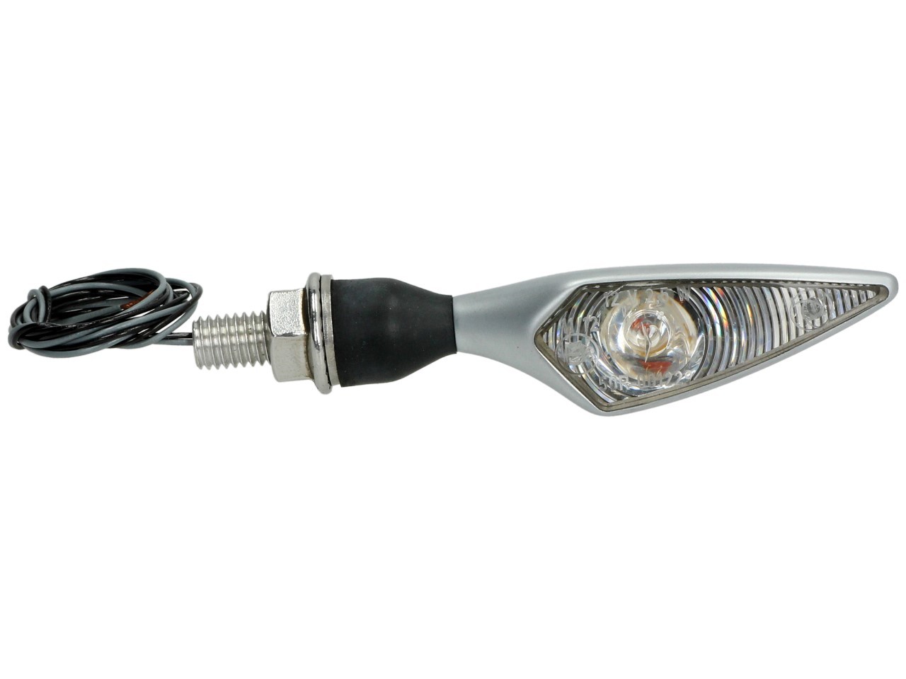 Kellermann turn signal, rhombus, steel, LED, VL/HR, 12 V, chrome matt, M8x20, E-approved