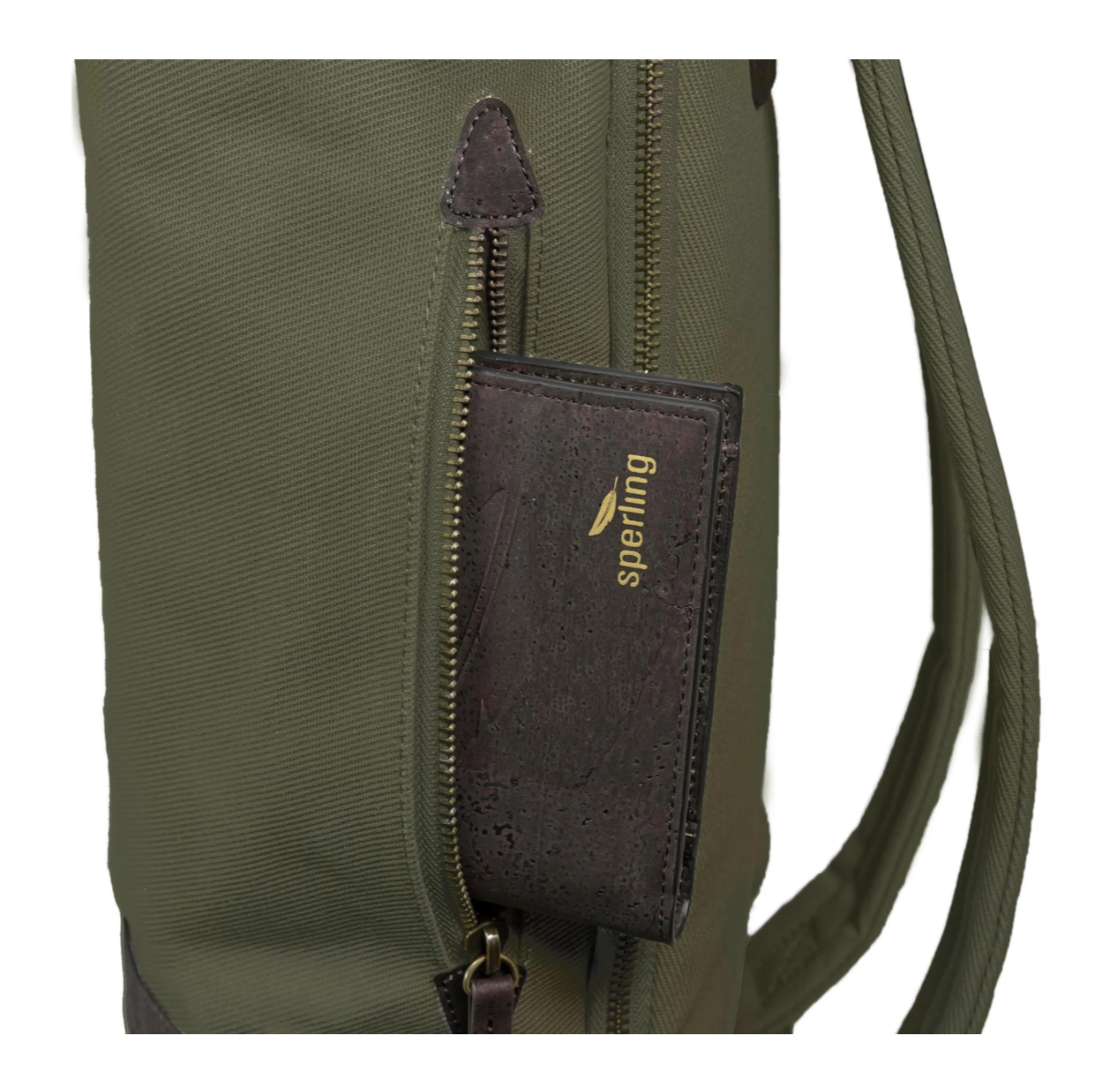 Backpack Sperling VESPA Rider Night "SIP Edition" - olive / cork brown