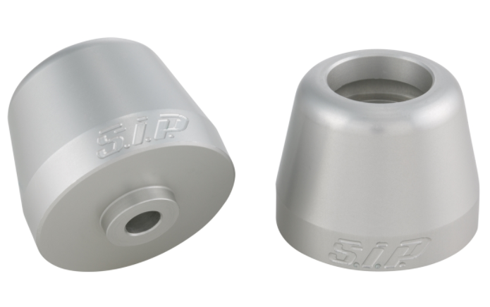 Handlebar end weights left/right for Vespa Primavera/Sprint/ET/LX/LXV/S, gray matt