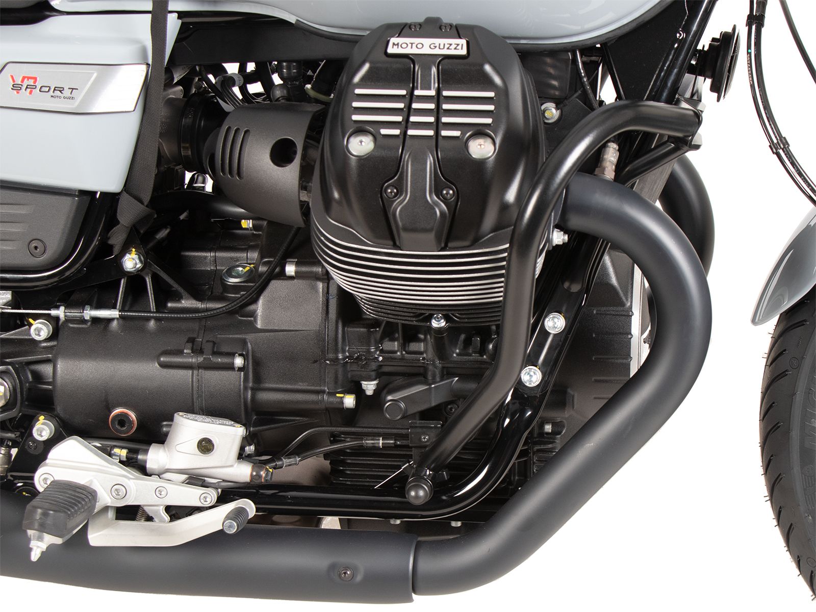 Engine guard black for Moto Guzzi V7 850 Sport (25-) Hepco & Becker
