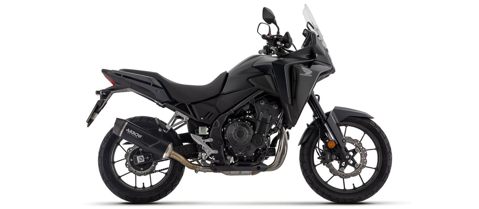 ARROW exhaust INDY RACE EVO aluminum black for Honda NX500 / CB500 Hornet (24-)