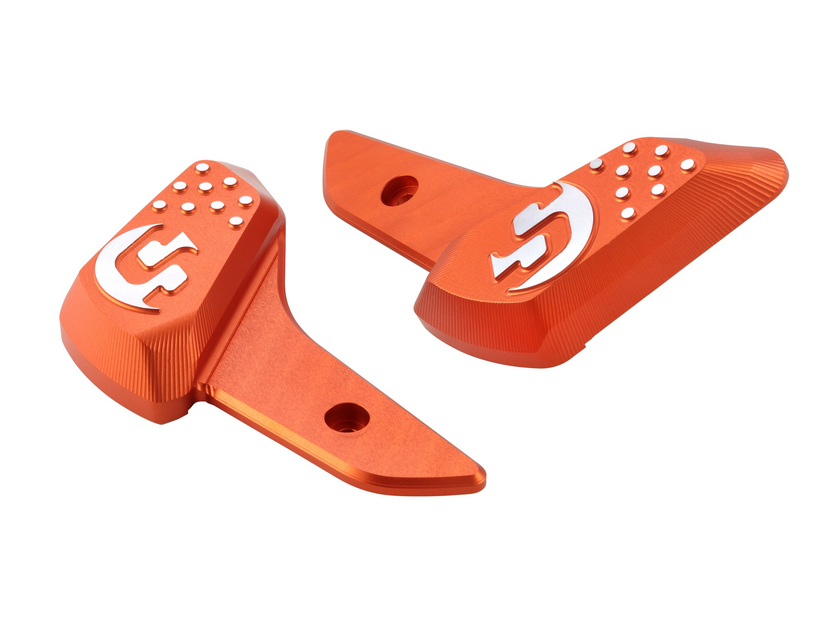 Footrests right and left for Vespa Primavera /Sprint 50-150ccm 2T/4T AC, orange matt