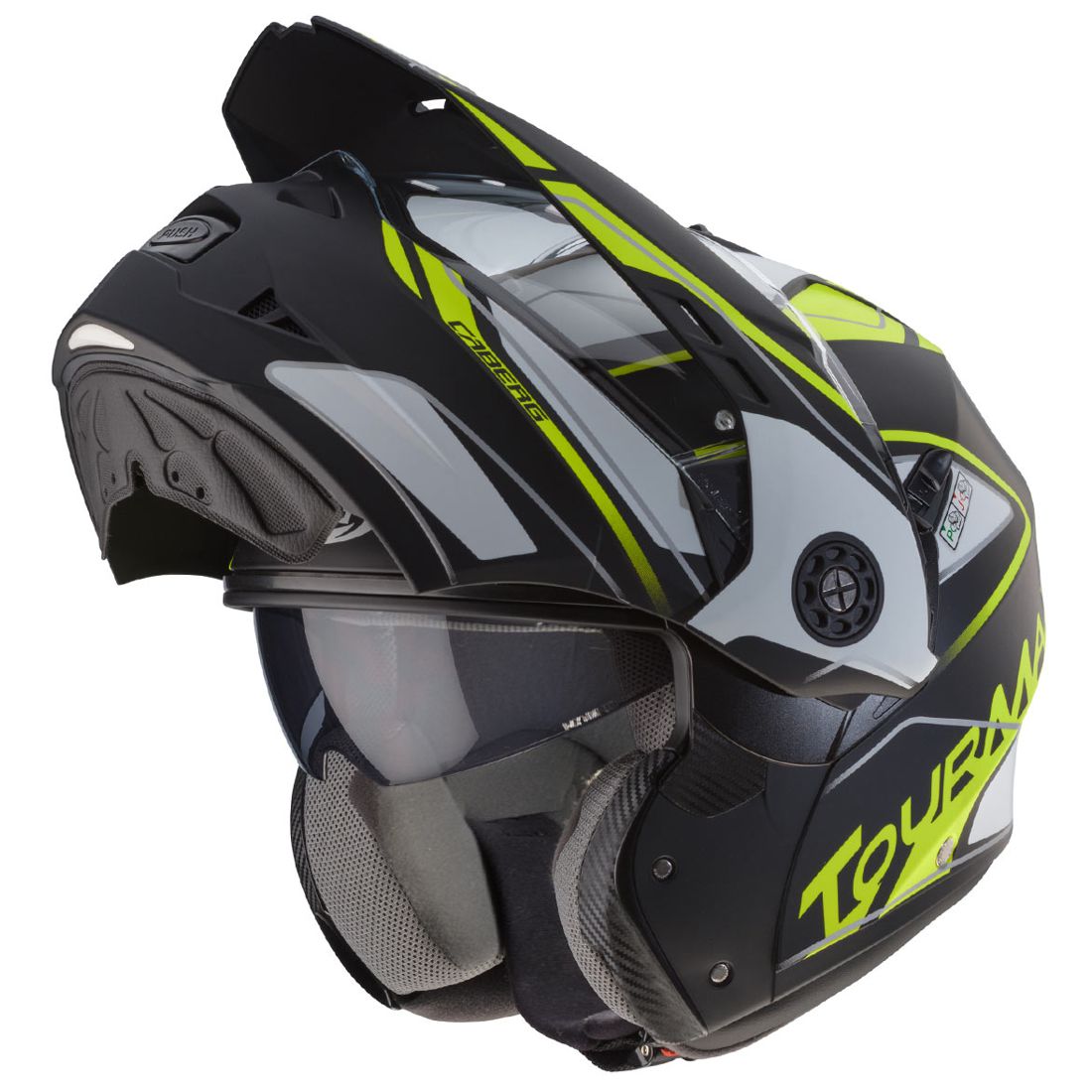 Caberg helmet Tourmax Marathon, matte black / white yellow