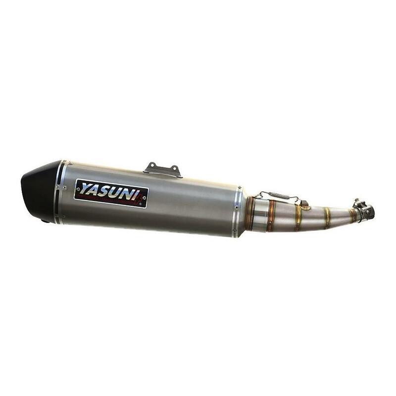 Yasuni replacement silencer - aluminum look titanium/ABS