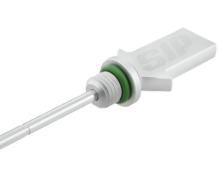 Oil dipstick gear oil, silver matt