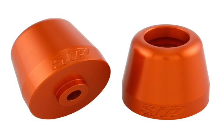 Handlebar end weights left/right for Vespa Primavera/Sprint/ET/LX/LXV/S, orange matt