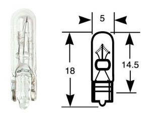 Ring bulb, incandescent lamp, single box, 12 V, 1.2 W, W2x4.6d