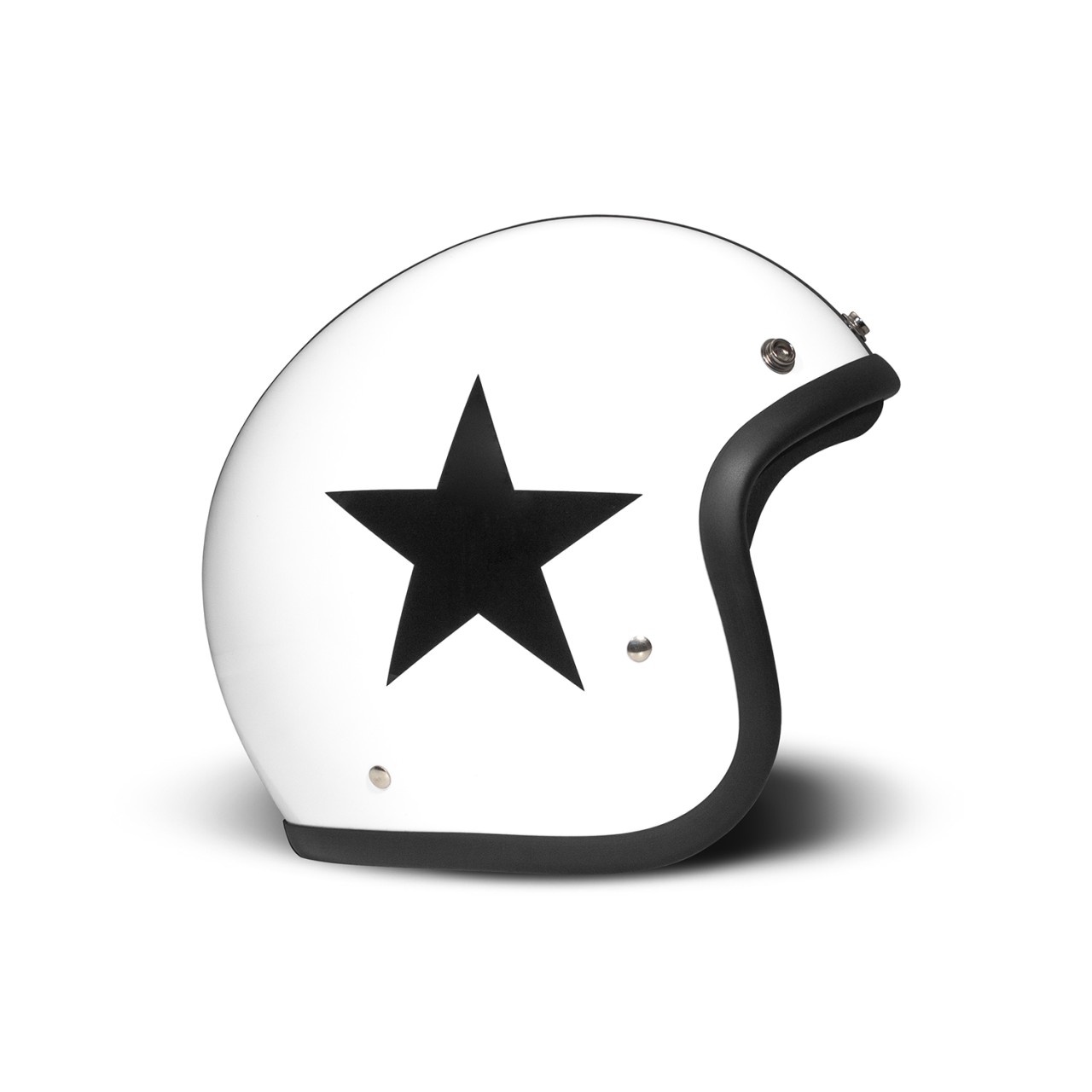 DMD jet helmet Retro, white, matt, Star White, fiberglass, ECE 22.06