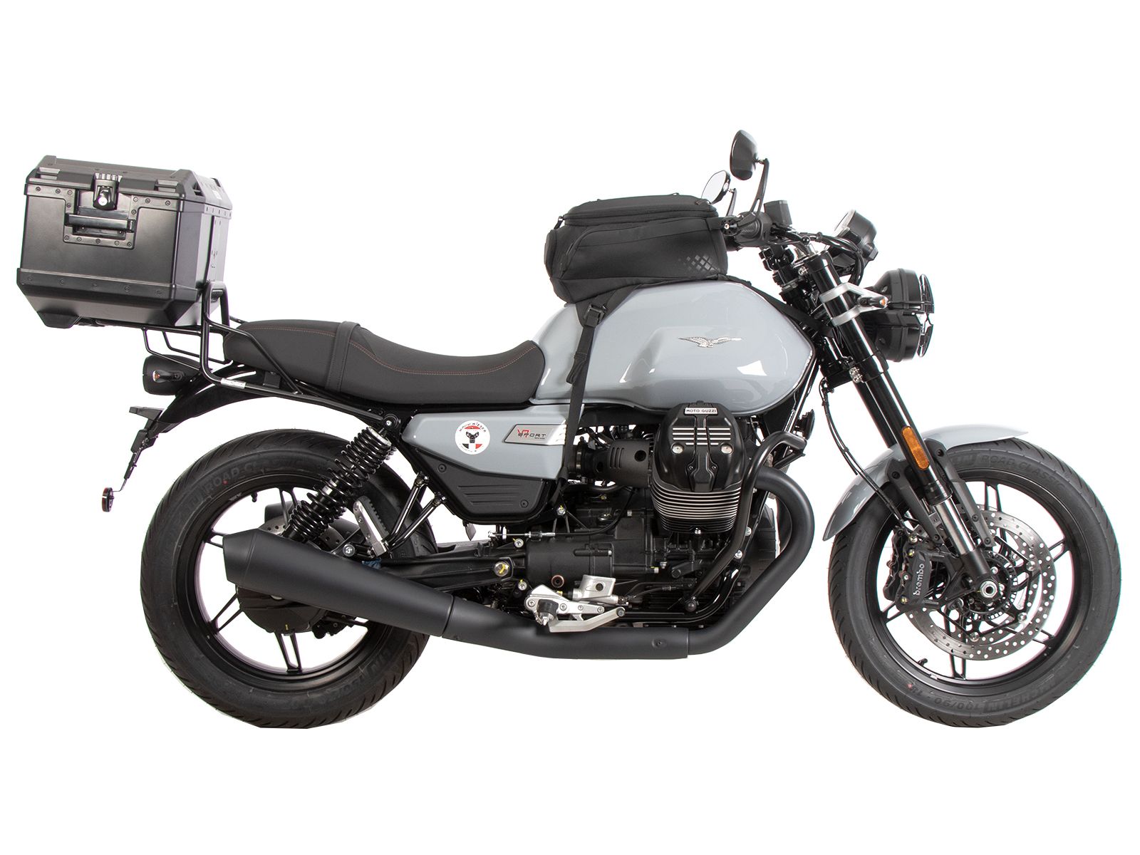 Tubular luggage rack top case carrier black for Moto Guzzi V7 850 Sport (25-) Hepco & Becker