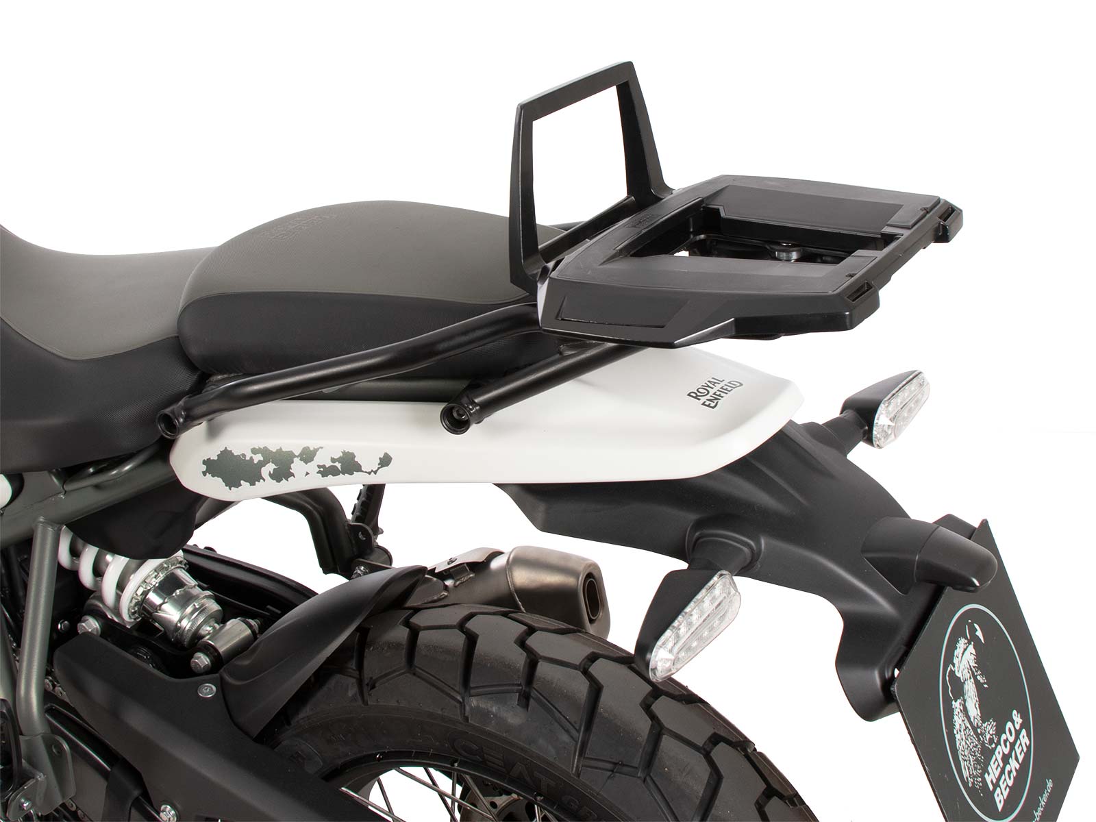 Alurack top case carrier black on original luggage rack for Royal Enfield Himalayan 450 (24-)