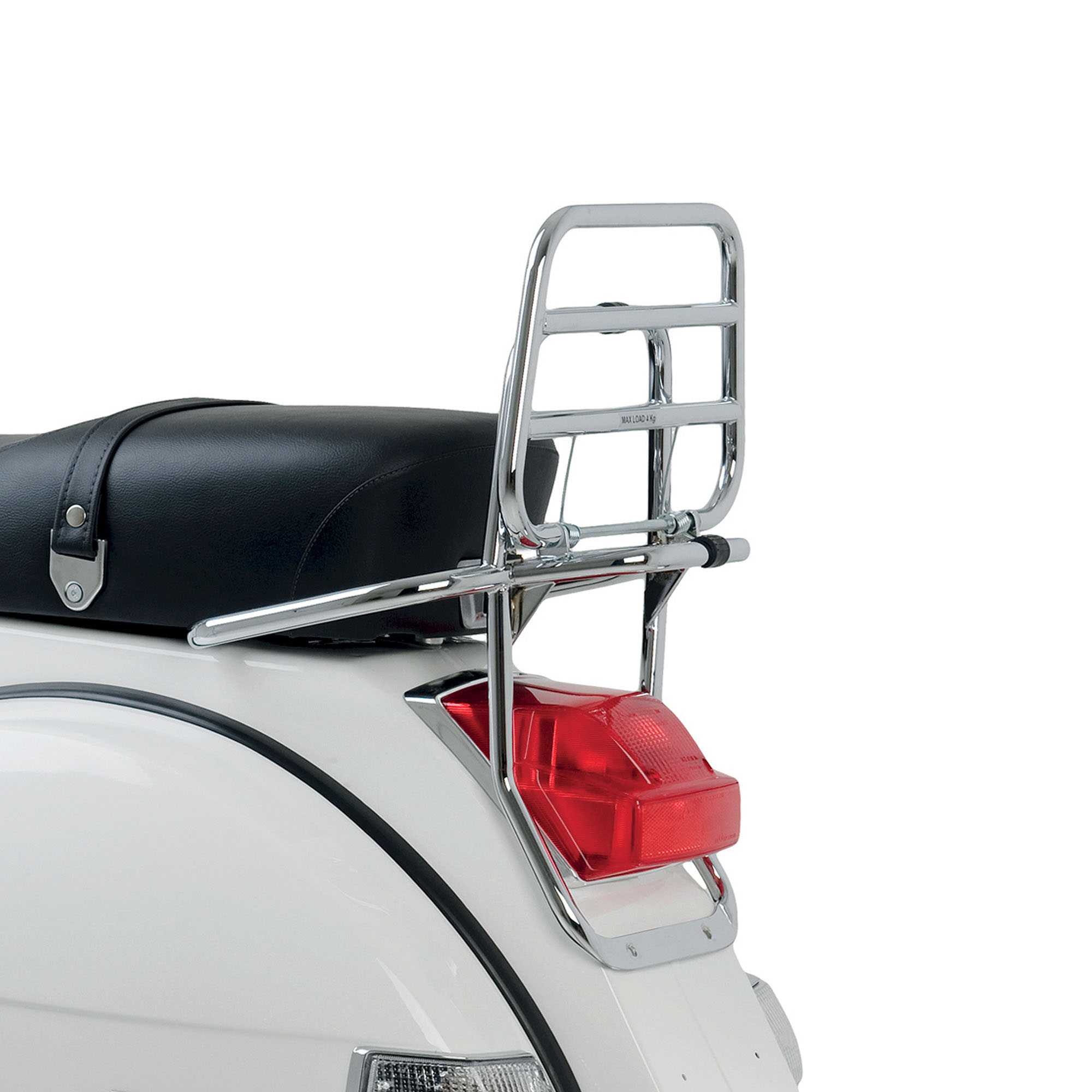 Original rear folding rear luggage rack in chrome for Vespa PX
