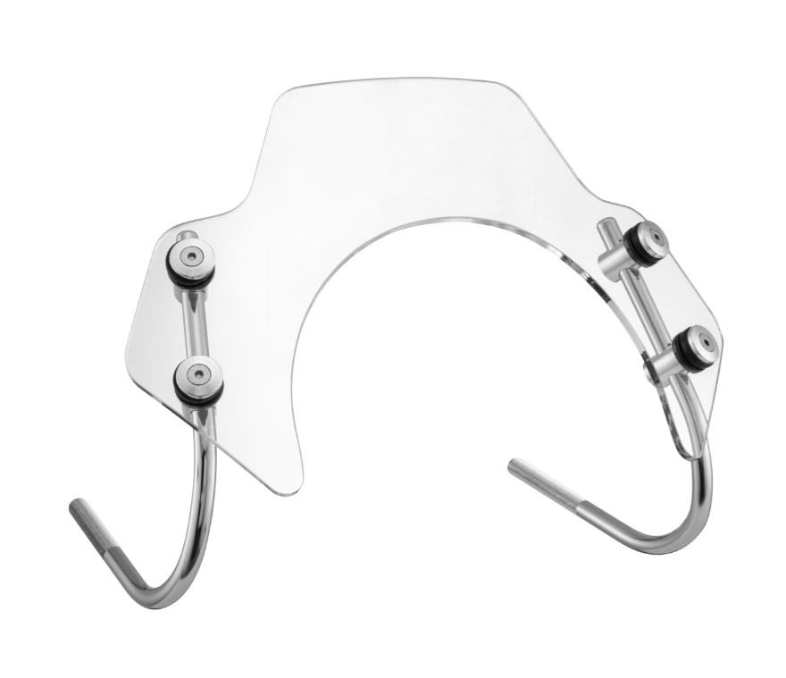 Flyscreen for Vespa GTS/GTS Super/GT/GT L 125-300cc, silver holder, clear