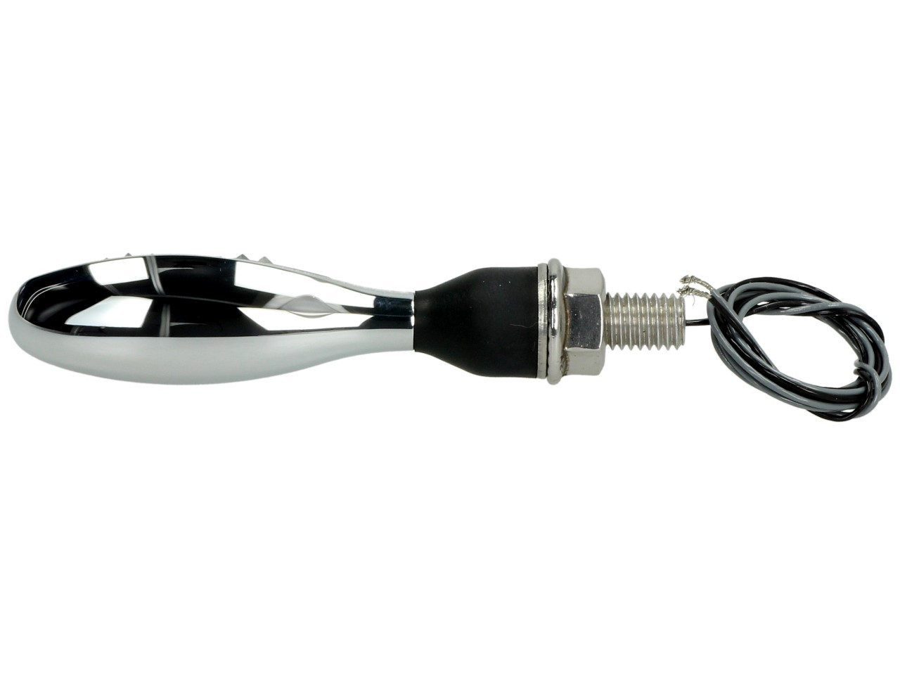 Kellermann turn signal, Micro 1000 Extreme, steel, LED, V/H, L/R, 12 V, shiny chrome, M8x20
