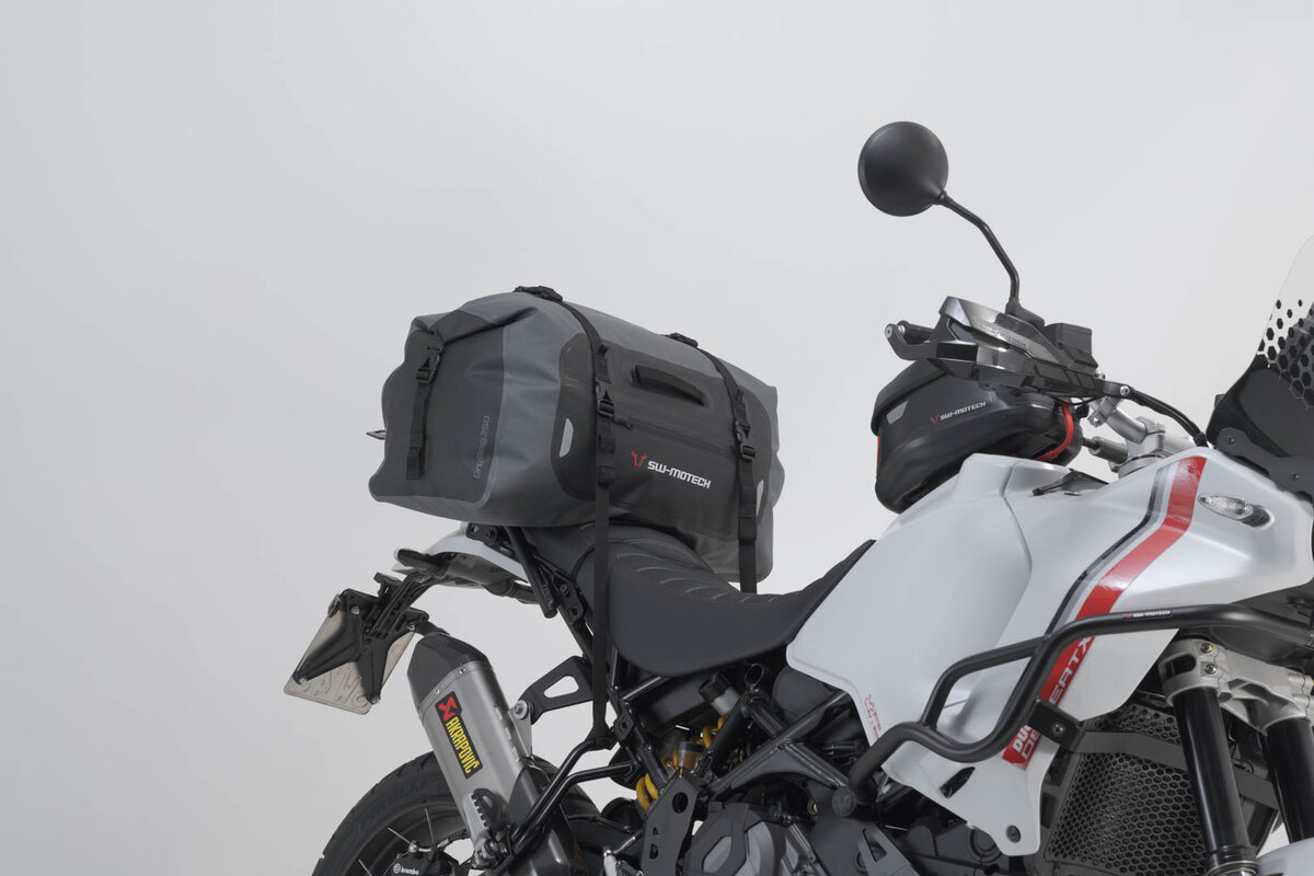 Drybag 350 rear bag for Aprilia SL 750 Shiver, black / gray - SW Motech