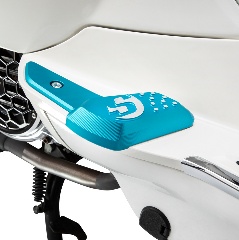 Footrests right and left for Vespa Primavera /Sprint 50-150cc 2T/4T AC, blue matt