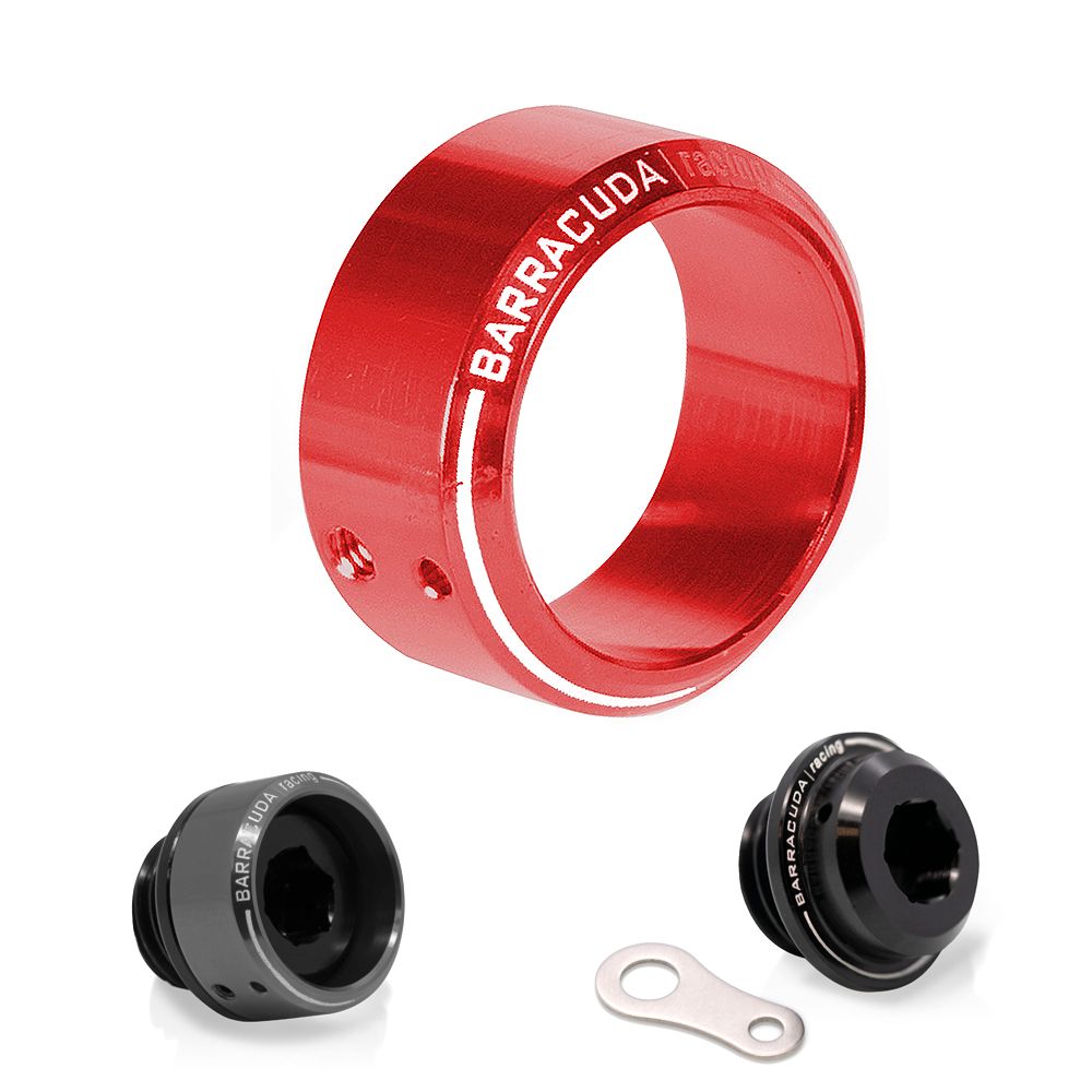 Red anodized insert for oil filler plug Ø 28 mm suitable for BC-HN102, BC-YN102 and BC-SN102