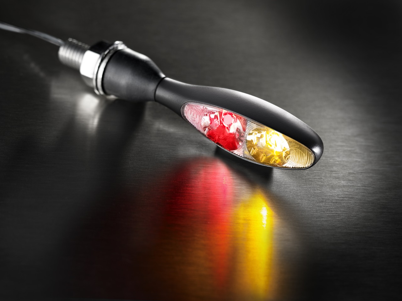 Kellermann turn signal, rear and brake light, Micro 1000 DF Dark, steel, LED, HL/HR, 12 V, matt black