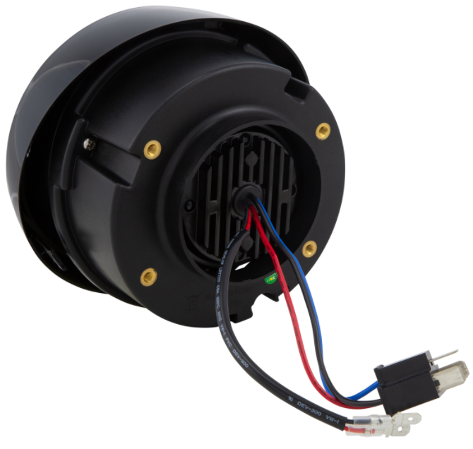 Headlight LED for Vespa Primavera 50-150ccm 2T/4T (-'18), black glossy