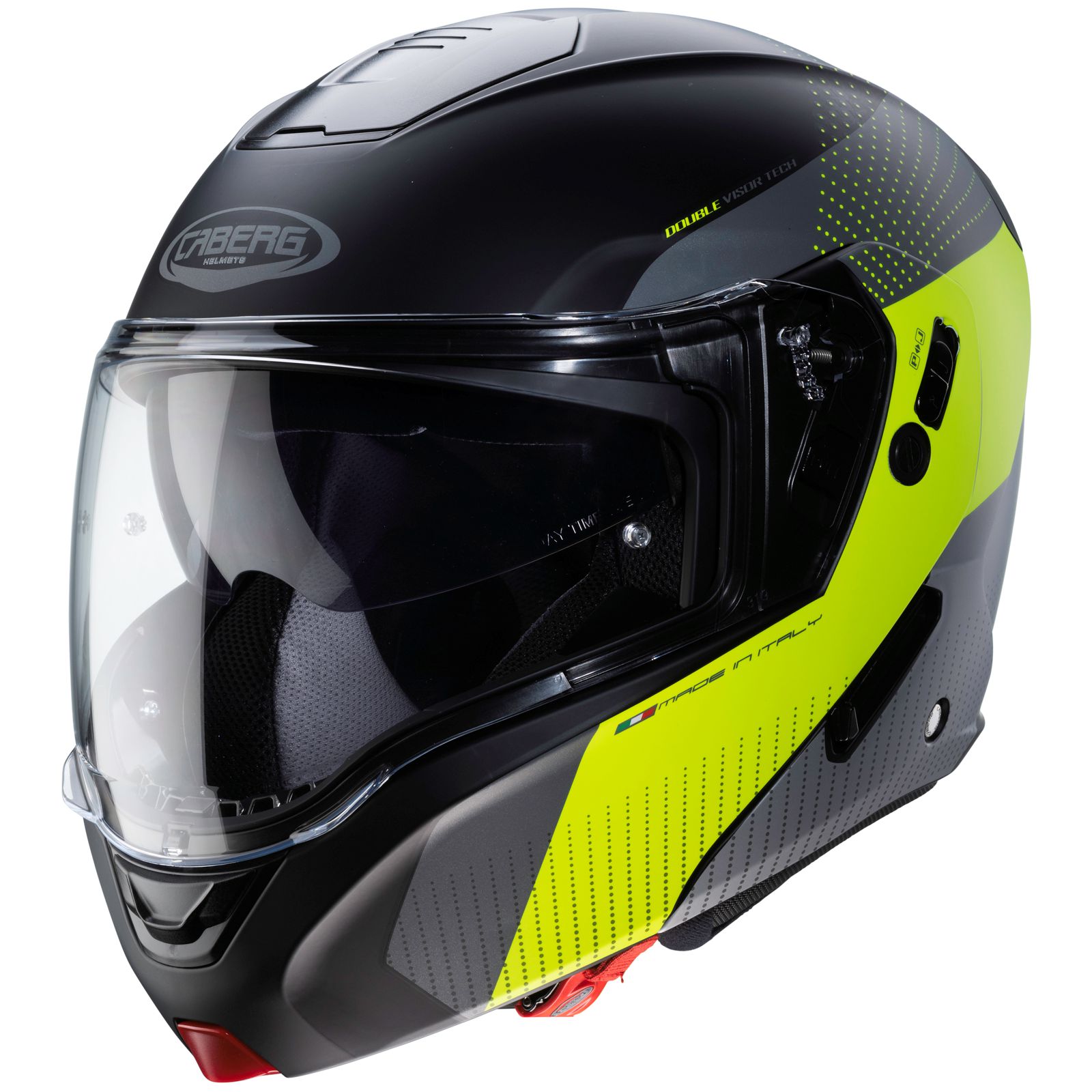 Caberg Helmet Horus Scout, matte black / fluo yellow gray