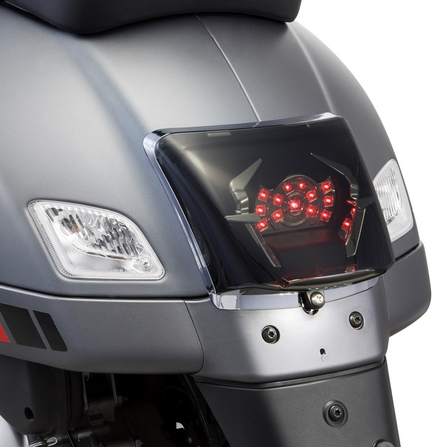 Frame taillight conversion for Vespa GTS/GTS Super/GTV 125-300cc ('14-'18), chrome