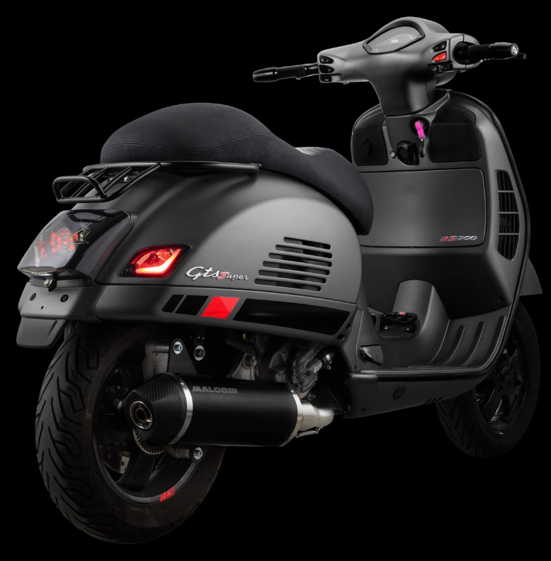 Sports seat "Black Editiont" for Vespa GTS/GTS Super/GTV 125-300ccm (14-), black stitched