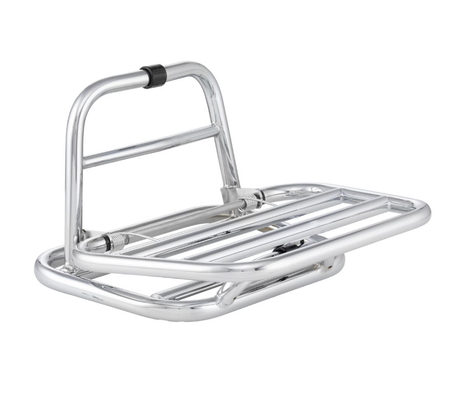 Rear luggage rack for Vespa 946 3V i.e. 125cc, foldable, chrome